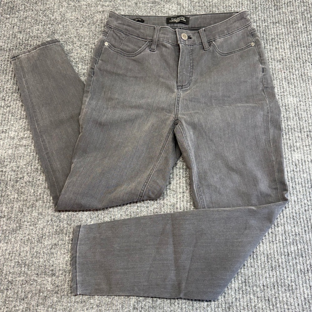 Talbots Flawless Women's 4P Gray 5 Pocket Jeggings Petite Stretch Skinny Pants